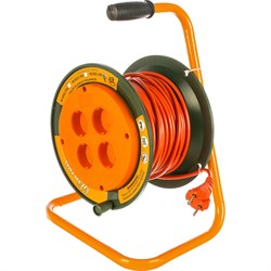 Силовой удлинитель на катушке GLANZEN 4 гн. ПВС 2х0,75 - фото 14723130