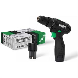 Дрель шуруповерт WORTEN 1АКБ 12В, 32Hm - фото 14723137