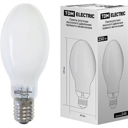 Ртутная лампа высокого давления TDM ELECTRIC ДРВ 250 Вт Е40 - фото 14732128