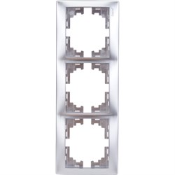 Горизонтальная трехместная рамка Lezard MIRA - фото 14732560