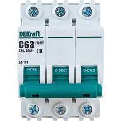 Автомат DEKraft ВА101-3P-063A-C - фото 14734857