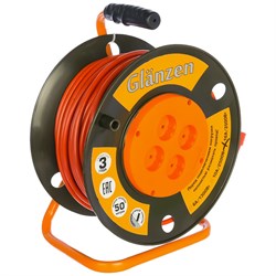 Силовой удлинитель на катушке GLANZEN EB-50-008 - фото 14739389