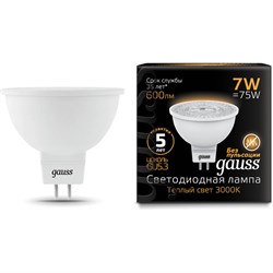 Лампа GAUSS LED MR16 GU5.3 7W 3000K - фото 14741675