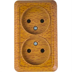 Двухместная розетка UNIVERSAL Олимп - фото 14745976