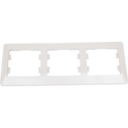 Горизонтальная трехместная рамка Systeme Electric Glossa - фото 14747234