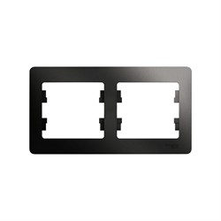 Горизонтальная двухпостовая рамка Systeme Electric GLOSSA - фото 14748654