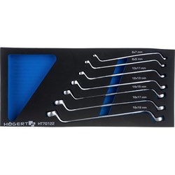 Набор накидных коленчатых ключей HOEGERT TECHNIK HT7G122 - фото 14752258