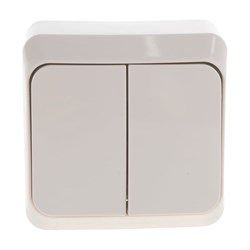 Двухклавишный выключатель Systeme Electric Этюд - фото 14754697