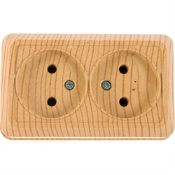 Двухместная розетка UNIVERSAL Олимп - фото 14760473