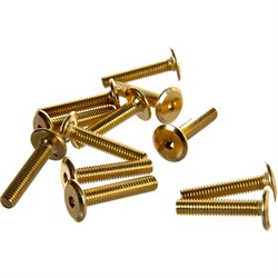 Мебельный латунированный винт Европартнер М6х30 20 шт. - фото 14761691
