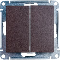 Двухклавишный переключатель Systeme Electric Мокко сх.6, 10АХ - фото 14765437