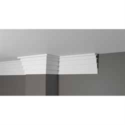 Ударопрочный влагостойкий потолочный карниз под покраску Decor-Dizayn DD514 - фото 14766718