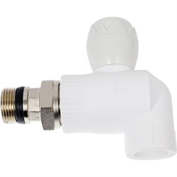 Угловой шаровый кран для радиатора Blue Ocean PPRF/PPR/EBVH-1(W)-25х3/4" - фото 14770683