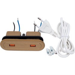 Блок розеток NAVAKO stripe smooth gold - фото 14771778