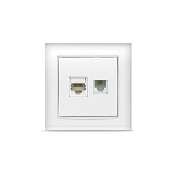 Комбинированная розетка UNIVERSAL Бриллиант - фото 14773039