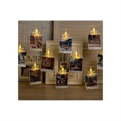 Гирлянда-нить Luazon прищепки звезда - фото 14774820