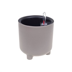 Кашпо IDEA ШЭНК D220 мм, 6,5л с вставкой и с автополивом французcкий серый М 3242 французcкий - фото 14777772