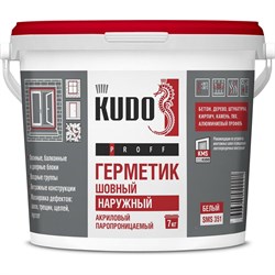 Паропроницаемый шовный акриловый герметик KUDO PROFF SMS-351 - фото 14778999