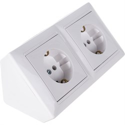 Угловой блок двухместной розетки BYLECTRICA СТИЛЬ - фото 14780325