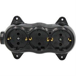 Трехместная розетка SVET РА16-5221 ретро - фото 14790336