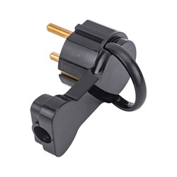 Угловая плоская вилка BYLECTRICA В16-061 черный - фото 14791397