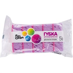 Крупнопористая губка для посуды FUN CLEAN 12885 - фото 14792789