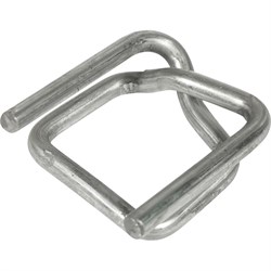 Оцинкованная металлическая пряжка для ПП/ПЭТ ленты 12 мм Кордленд PR-13zn KREP-00182 - фото 14794472