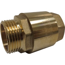 Пружинный муфтовый обратный клапан WWSYSTEM 1" с металлическим затвором - фото 14807313