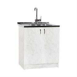 Тумба SANTREK 80*60 цвет карара (2 дверцы) (ЛДСП) - фото 14810103