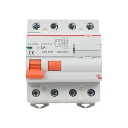 Устройство защитного отключения Akel УЗО-VDH-4P-32A-30mA-ТипAC/HOME - фото 14810404