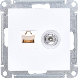 Двухместный механизм розетки Systeme Electric ATLAS DESIGN - фото 14812871