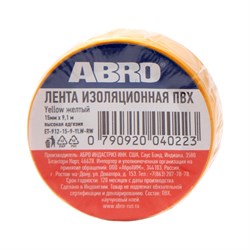 Изолента ABRO ET-912-15-9-YLW-RW - фото 14813564