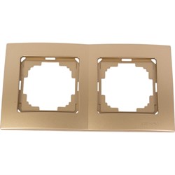 Двухместная рамка Nilson Touran metallic - фото 14813850