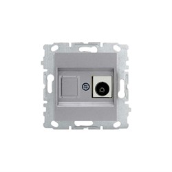 Телевизионная розетка Metronex Exclusive Silver Metallic - фото 14816292