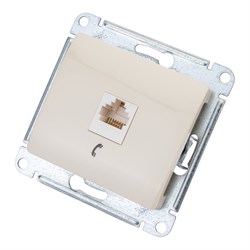 Одноместный механизм телефонной розетки Systeme Electric GLOSSA - фото 14824894