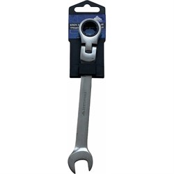 Трещоточный шарнирный комбинированный ключ vertextools 00017-12 - фото 14826305