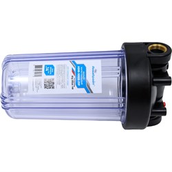 Прозрачный магистральный фильтр Аквабрайт АБФ-10ББ-ПР - фото 14836874