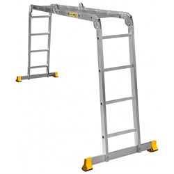 Алюминиевая двухсекционная шарнирная лестница Алюмет Серия Т4 - фото 14837605