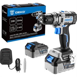 Аккумуляторная бесщеточная дрель шуруповерт DEKO Loner - фото 14841226