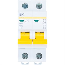 Автомат IEK ВА47-29 2п, 16А, C, 4.5кА - фото 14853395