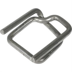 Стальная металлическая пряжка для ПП/ПЭТ ленты 19 мм Кордленд PR-19 KREP-00185 - фото 14855089