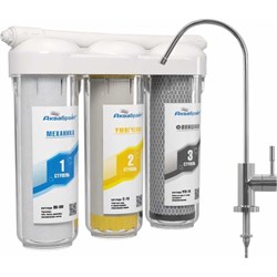 Трехступенчатый фильтр под мойку Аквабрайт АБФ-ТРИА-УМЯГЧЕНИЕ - фото 14856776