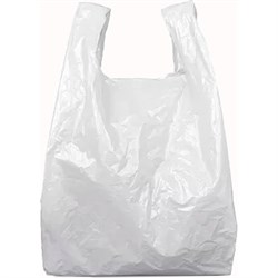 Полиэтиленовый пакет-майка ВОЛГА ПОЛИМЕР белый с ручками 43х72 см - фото 14860901