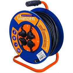 Силовой удлинитель на катушке GLANZEN EB-50-010 - фото 14866183
