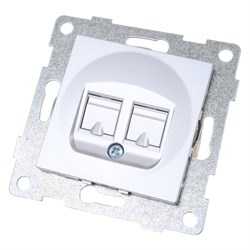 Двойной механизм телефонной розетки GUSI ELECTRIC Ugra - фото 14867260