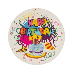 Набор бумажных тарелок Волшебная страна Happy Birthday - фото 14868603