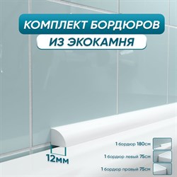 Комплект акриловых бордюров для ванной BNV П12 - фото 14872026