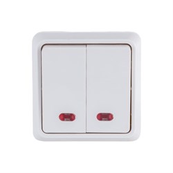 Двухклавишный выключатель Generica ОКТАВА - фото 14873606