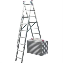 Алюминиевая трехсекционная лестница KRAUSE Corda 3х7 - фото 14875236