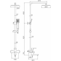 Душевая система Ledeme L72433 - фото 14881004